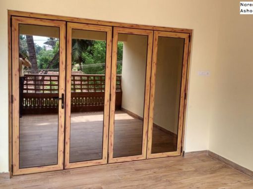 Aluminium Dome Series Wooden Finish Slide and Fold